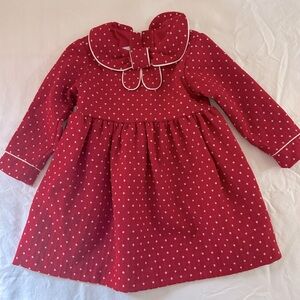 Bella Bliss Toddler Red Polk a Dot Dress Size 2
